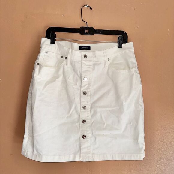 J. Crew Jeans Women's White Denim Button Down Skirt Size 31 - Picture 4 of 9